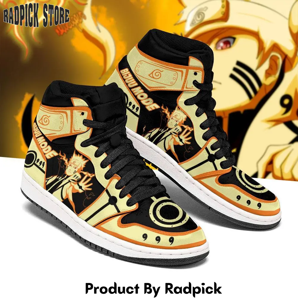 Uzumaki bijuu mode air jordan high top sneakers anime custom  rp0354207